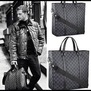 LOUIS VUITTON Damier Graphite Canvas Tadao Bag